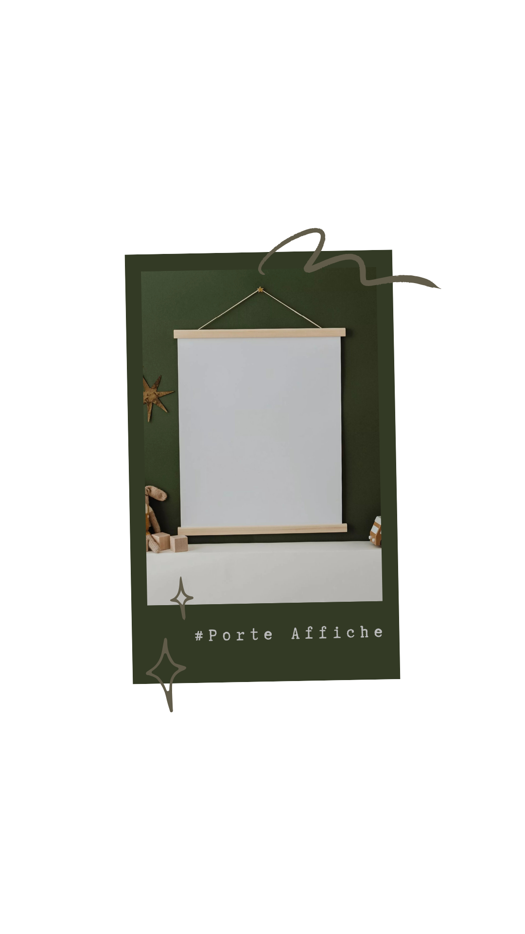 Porte-affiche en pin