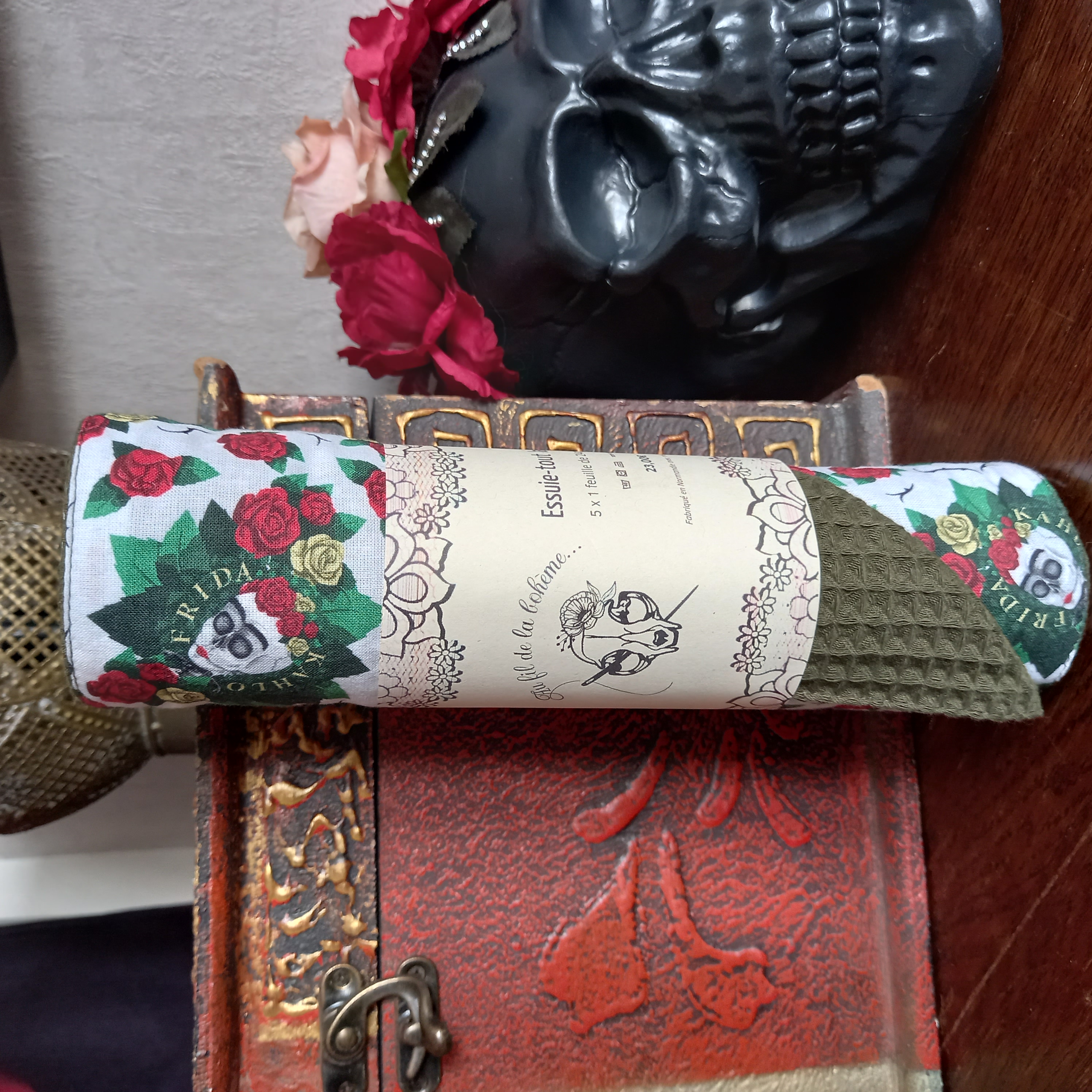 Essuie-tout Frida skull x5 feuilles