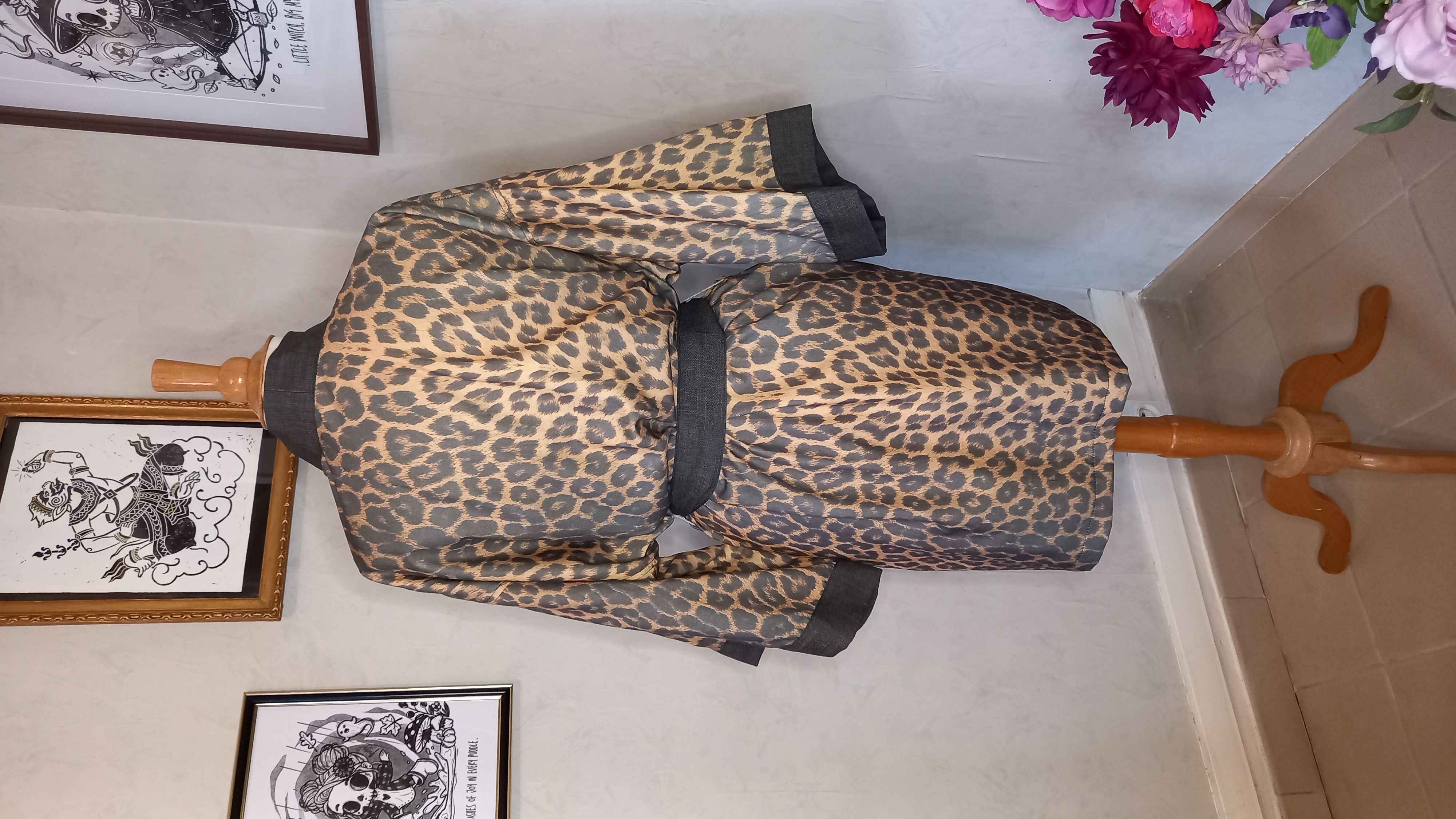 Veste kimono léopard 