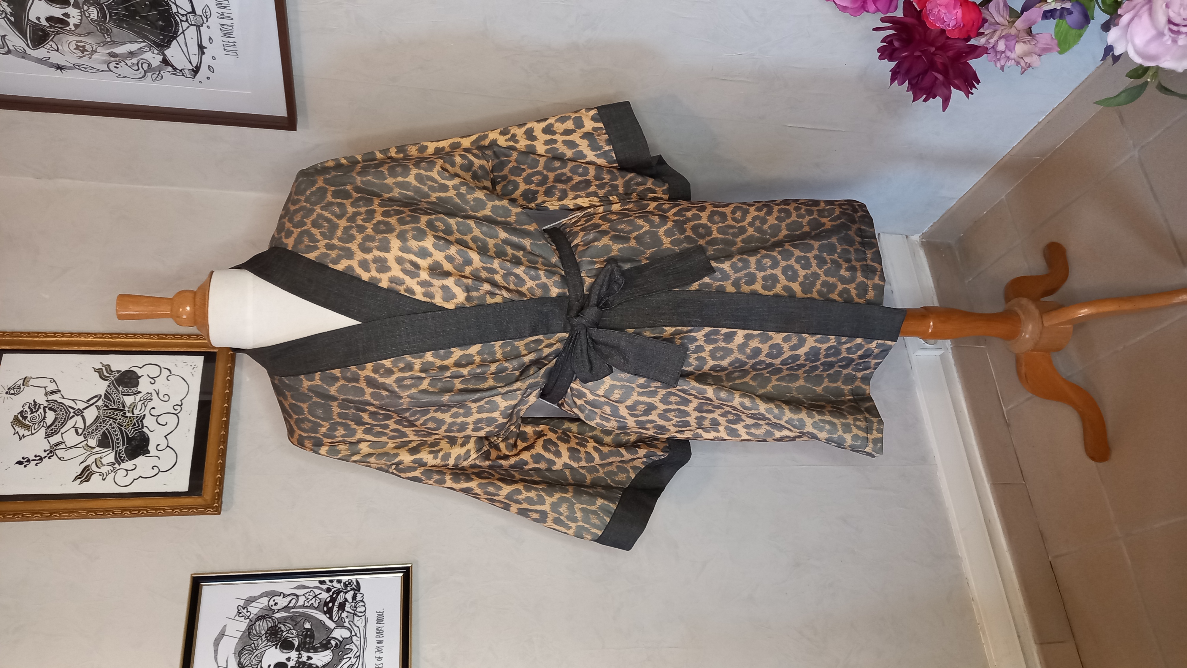 Veste kimono léopard 