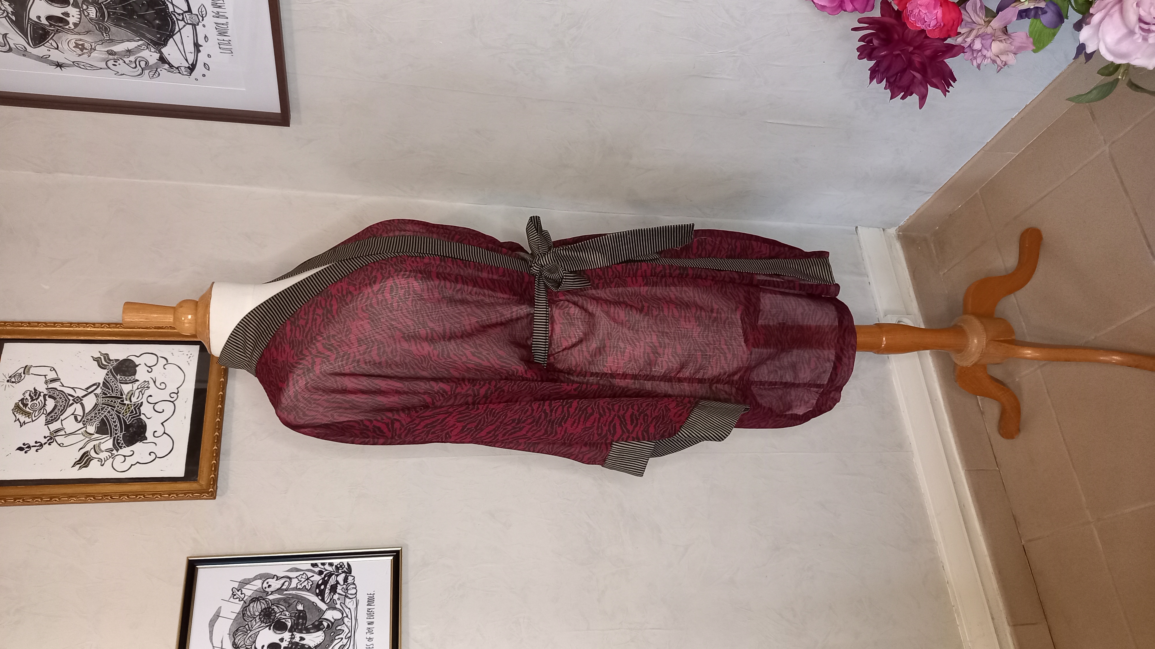 Veste kimono zébrée 