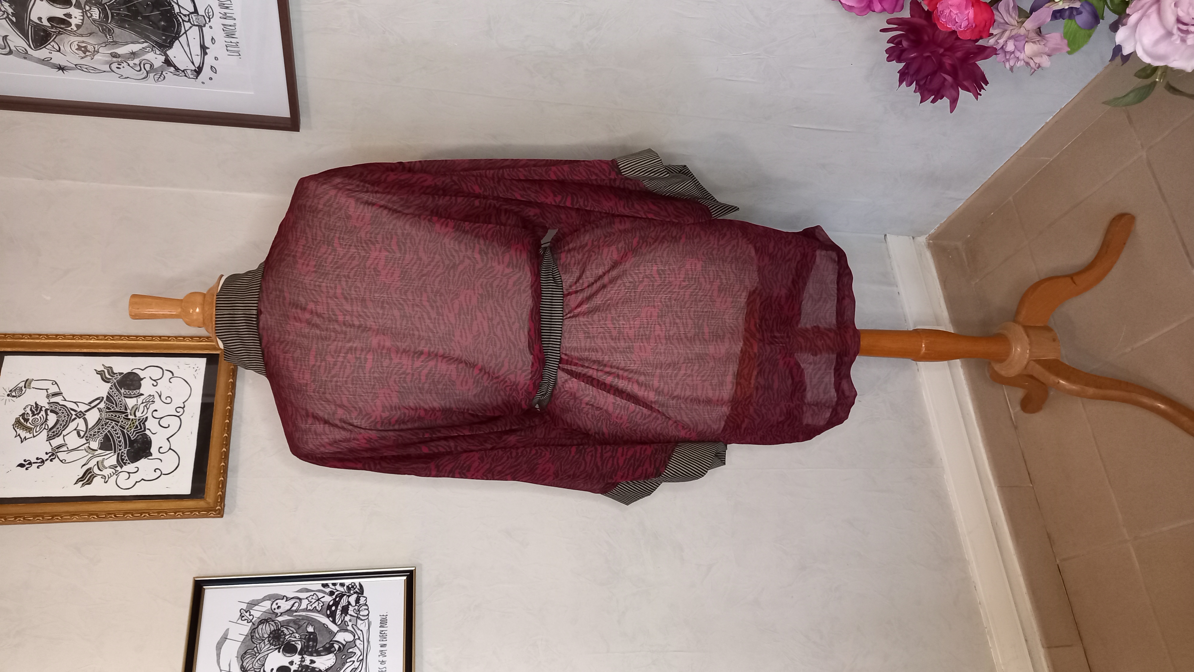 Veste kimono zébrée 