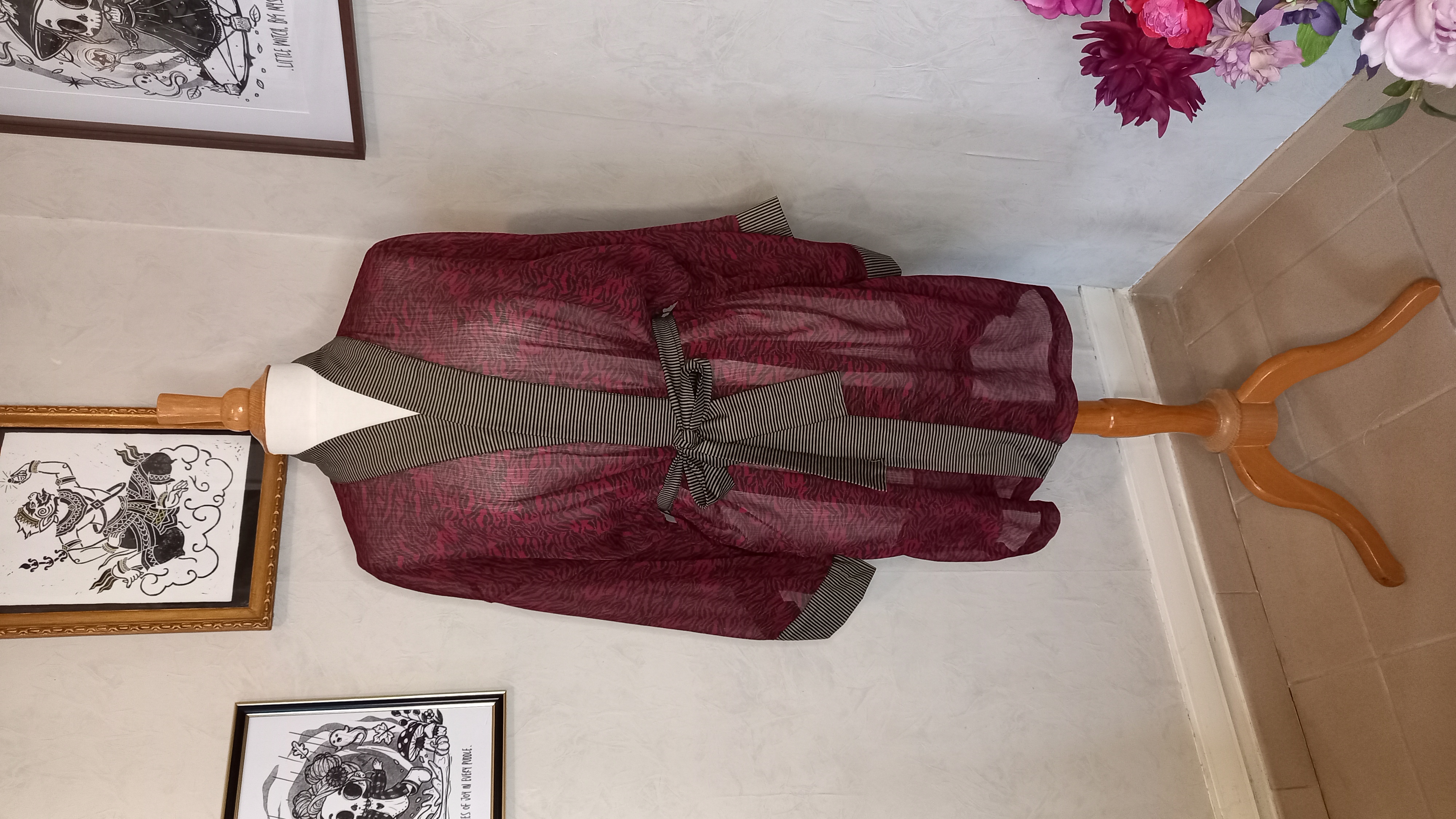 Veste kimono zébrée 