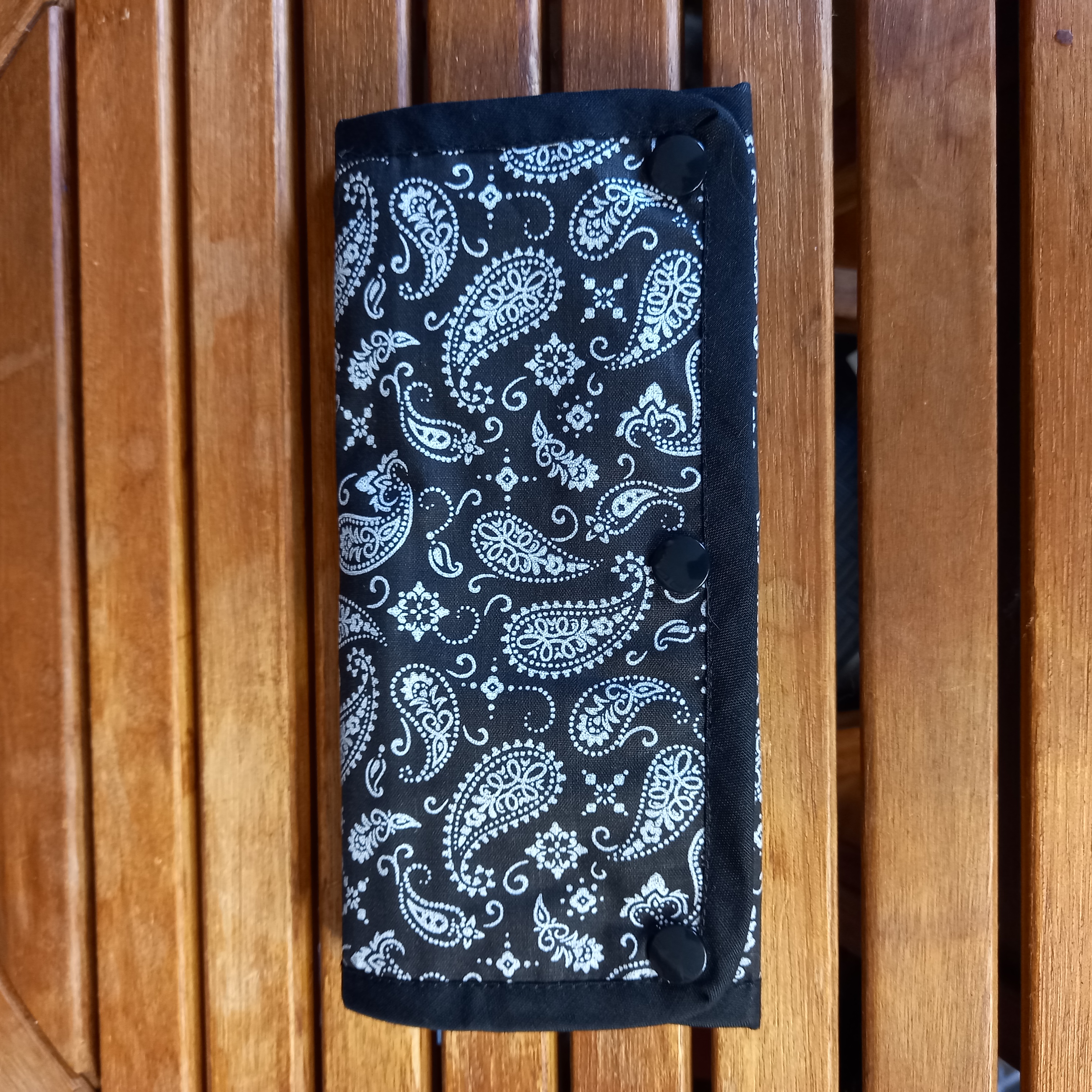 Porte-feuilles bandana noir