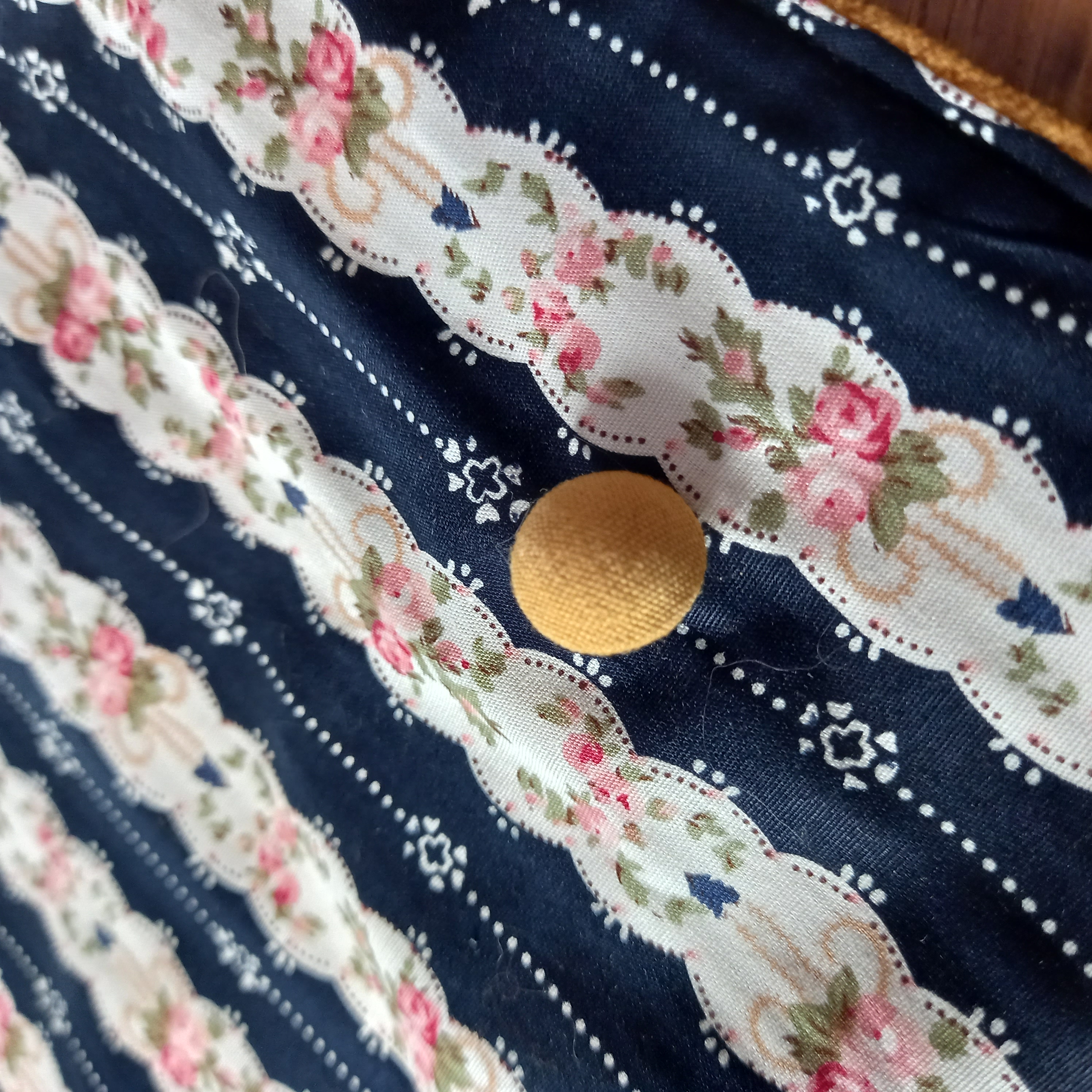 Mitaines fleuri rayé et jaune