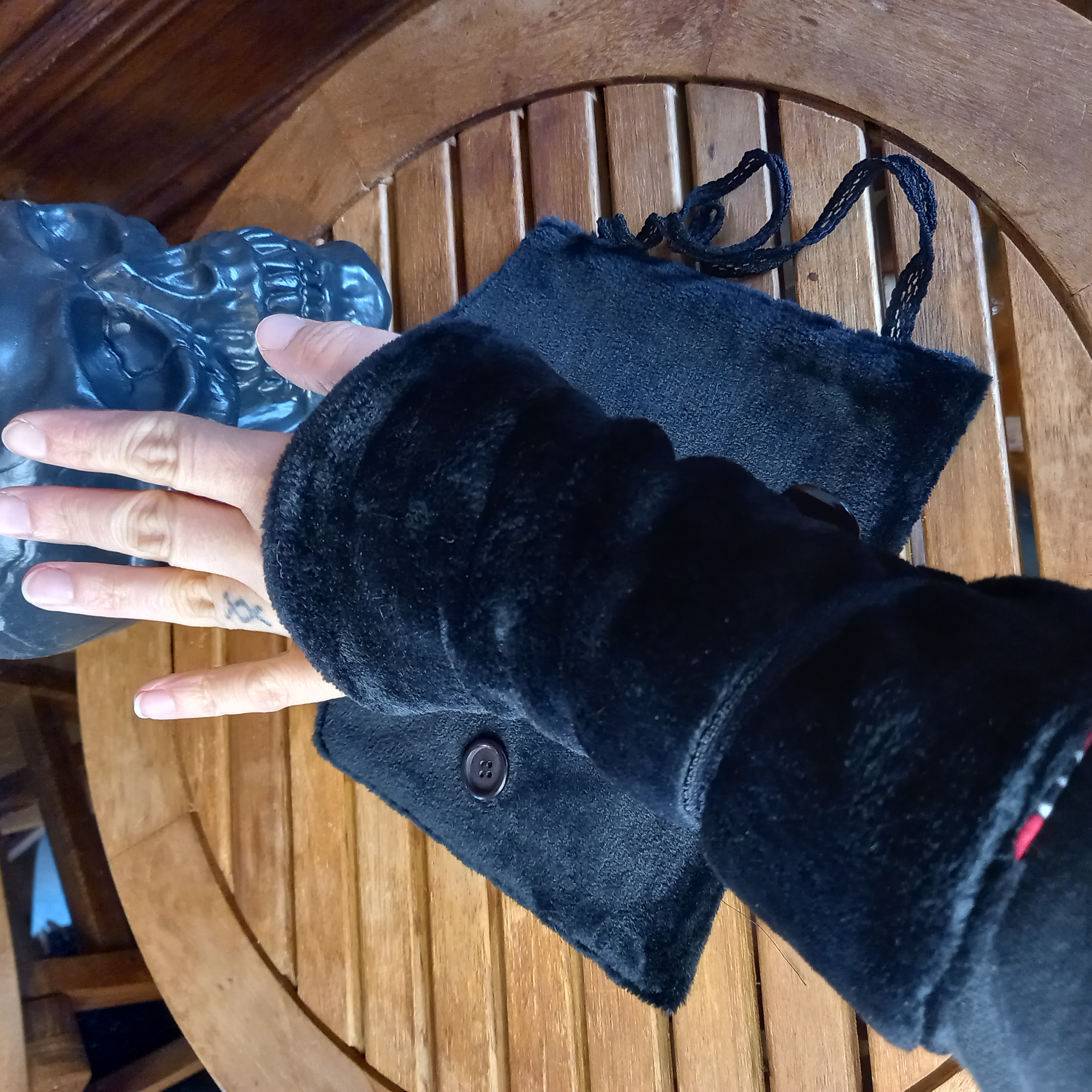 Mitaines skull rouges