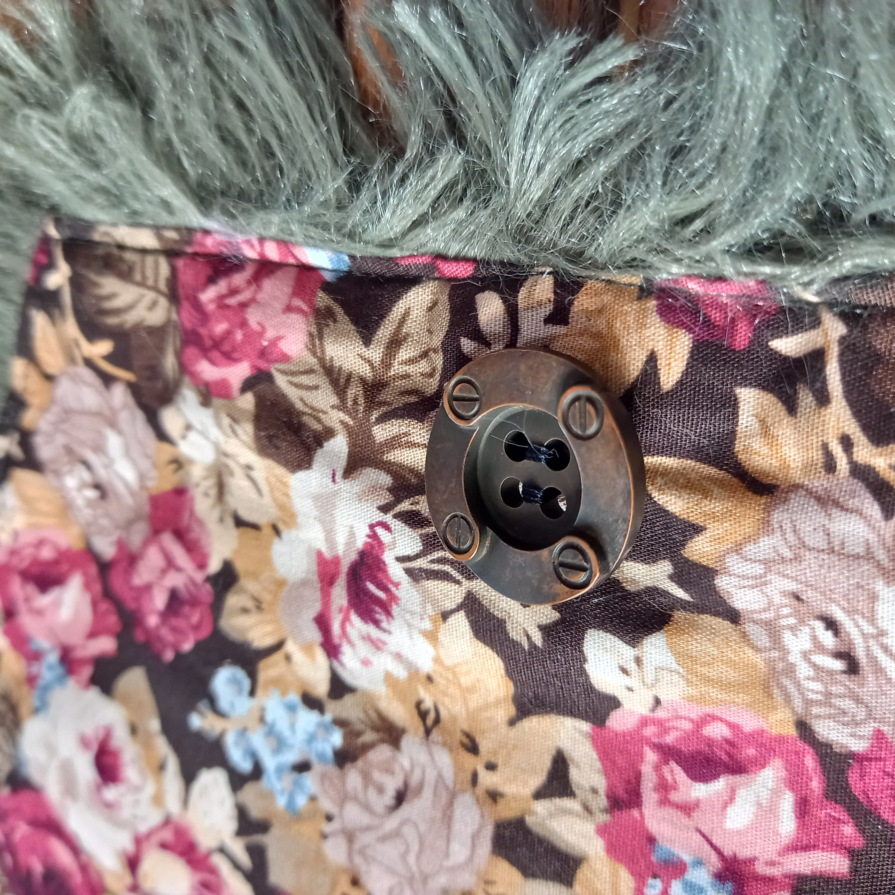 Mitaines fleuries kaki