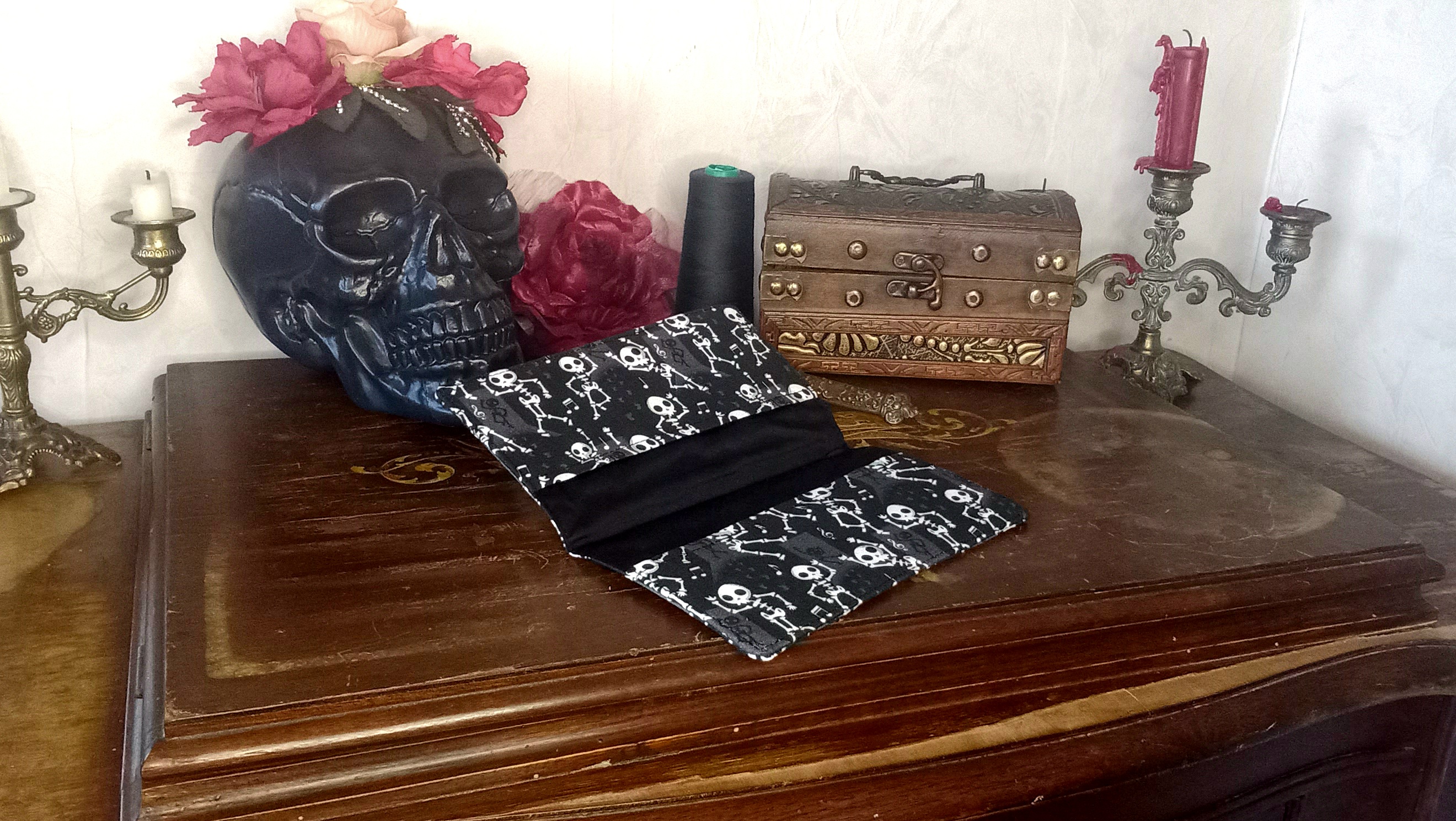 Porte chéquier squelettes qui dansent