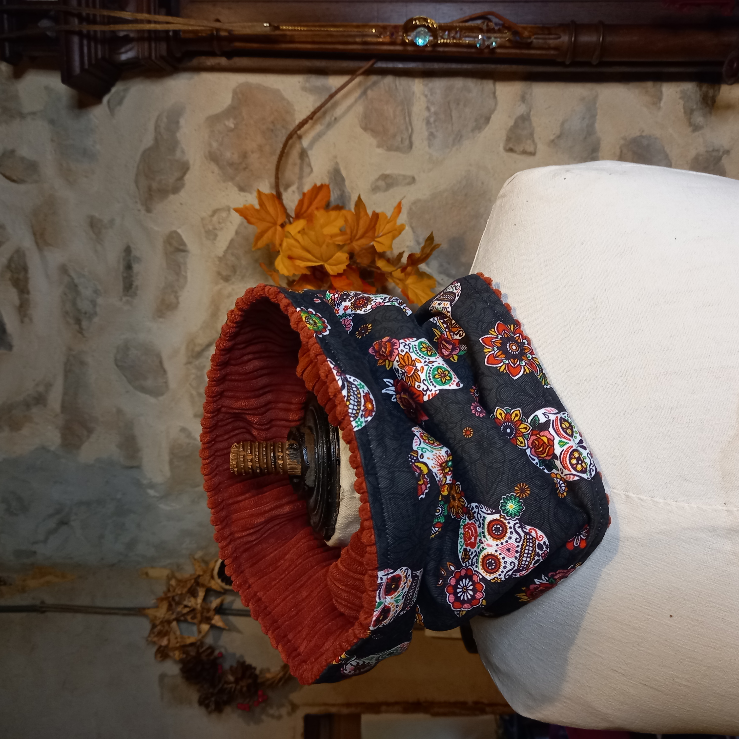 Tour de cou skull velours