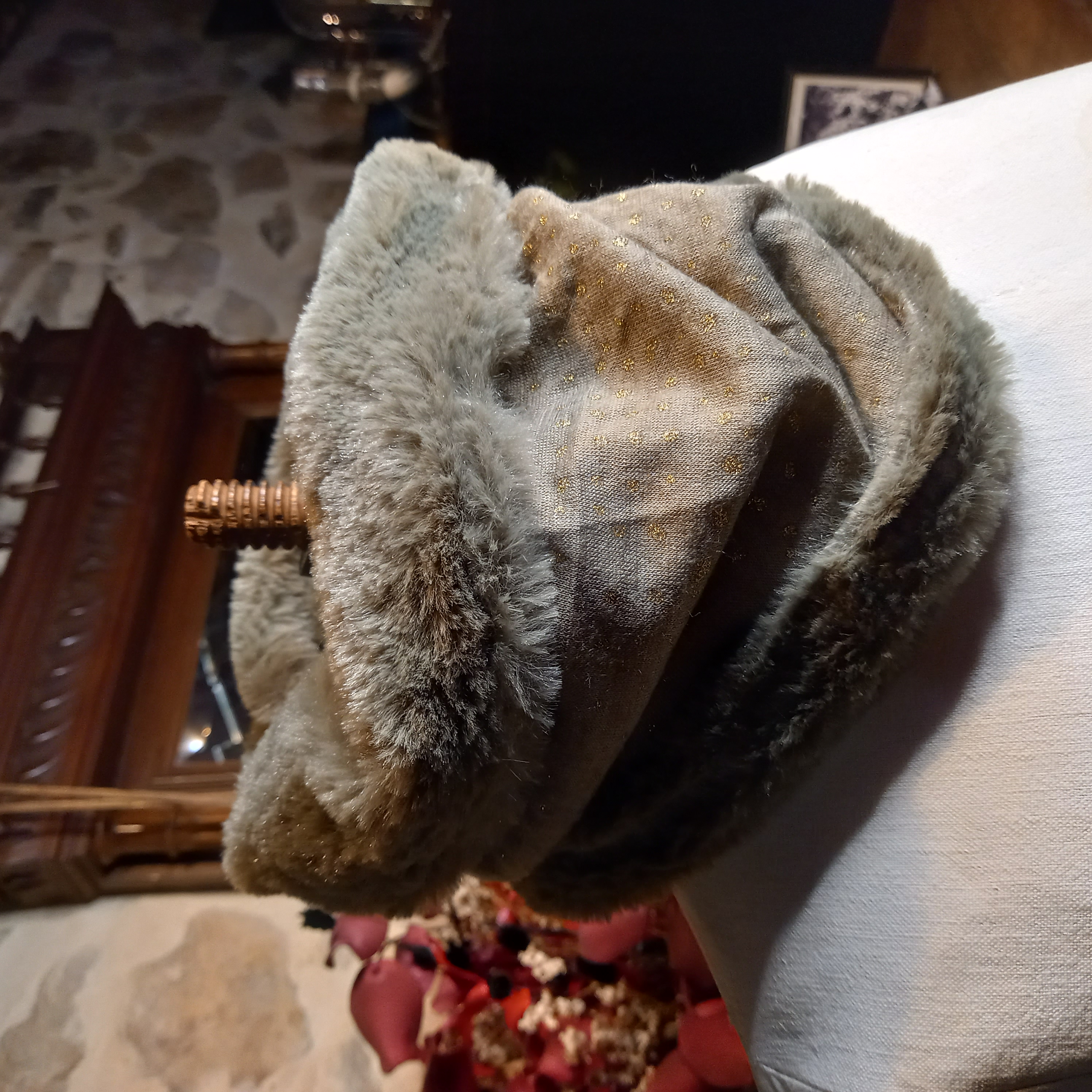 Tour de cou Kaki pois