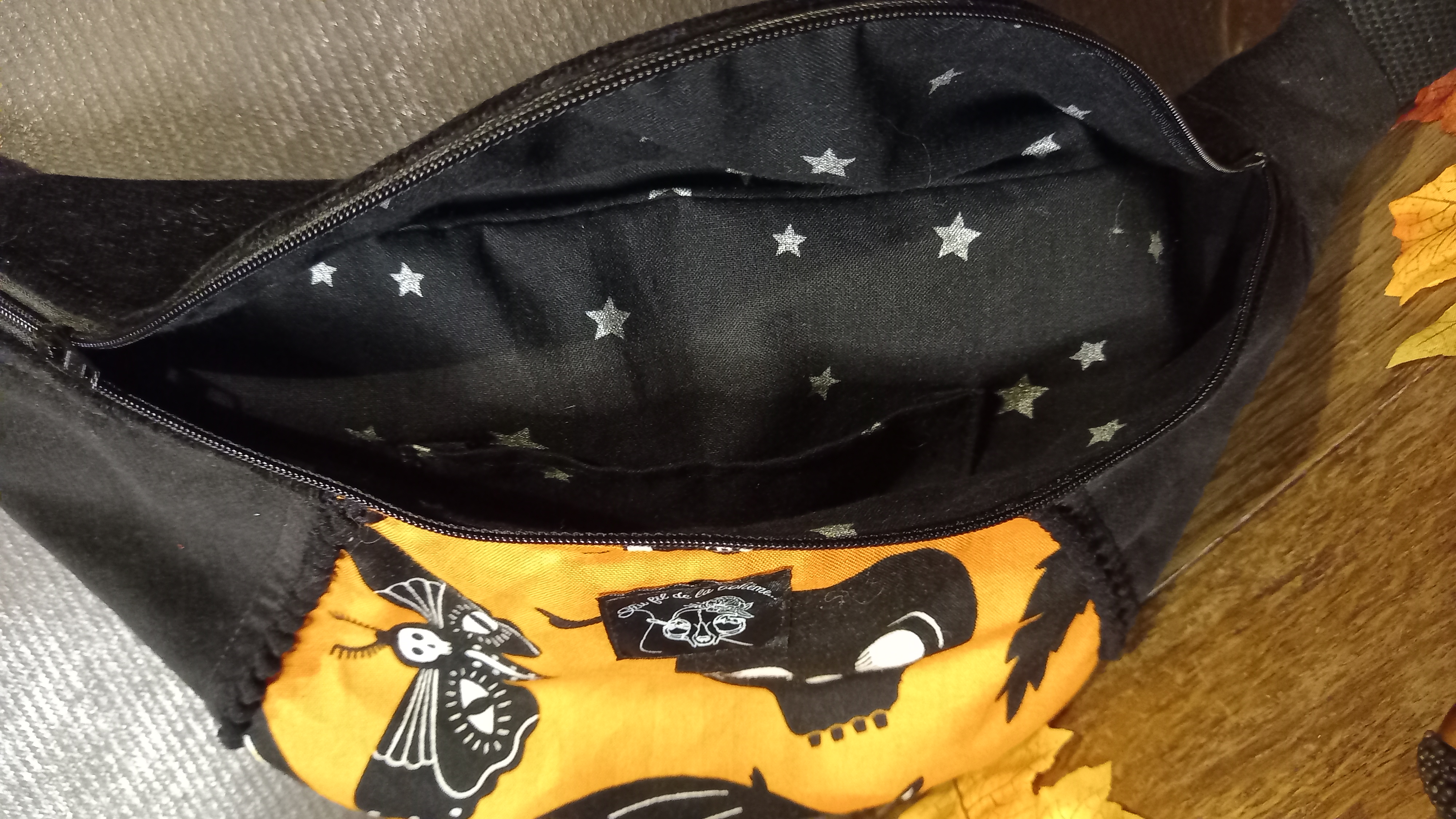 Banane skull orange et noir