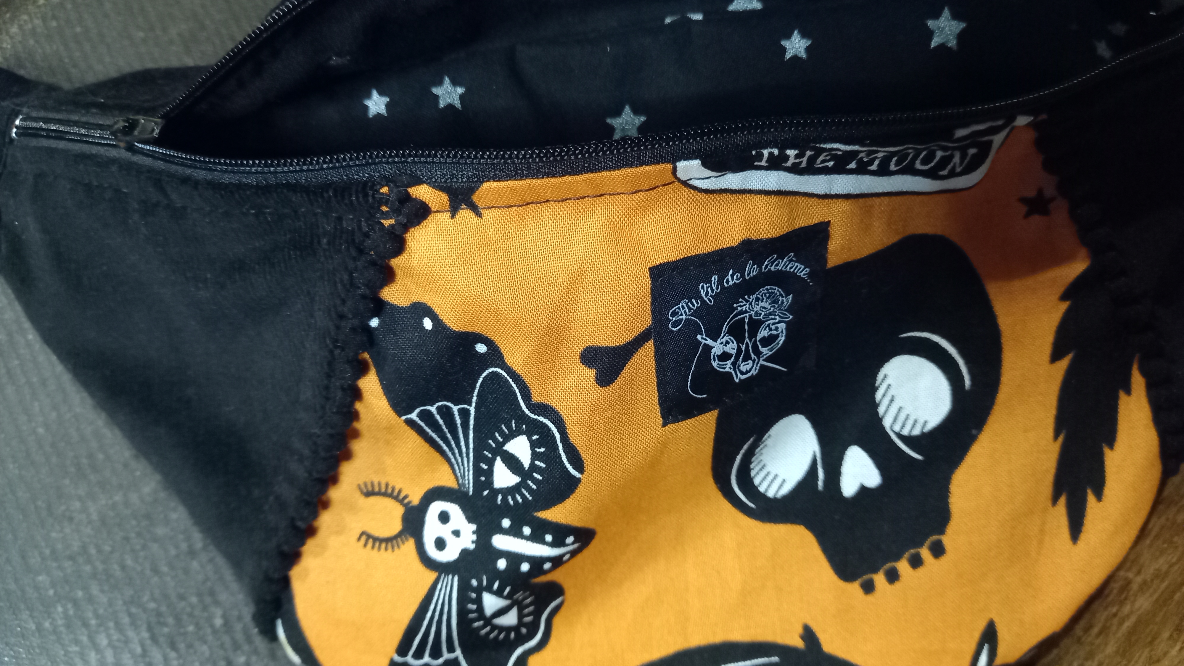 Banane skull orange et noir