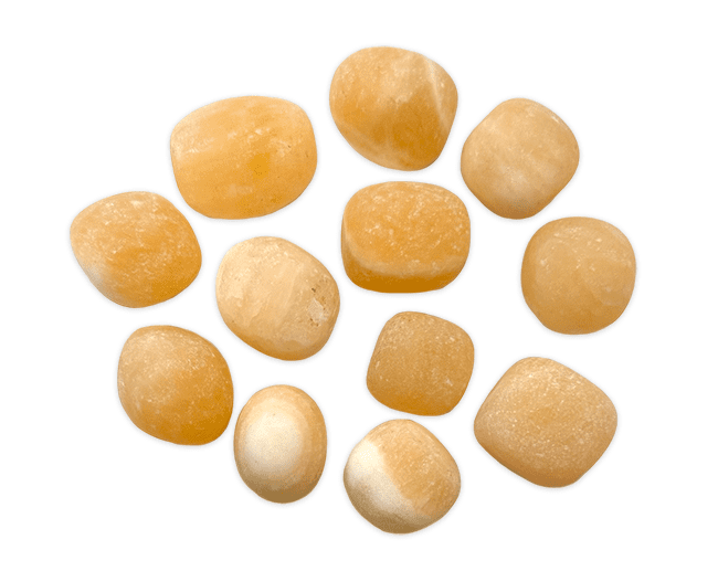 Pierre roulée - Calcite orange