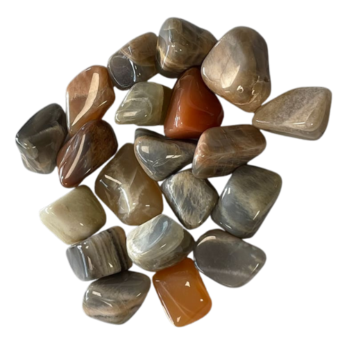 Pierre roulée - Pierre de lune multicolore