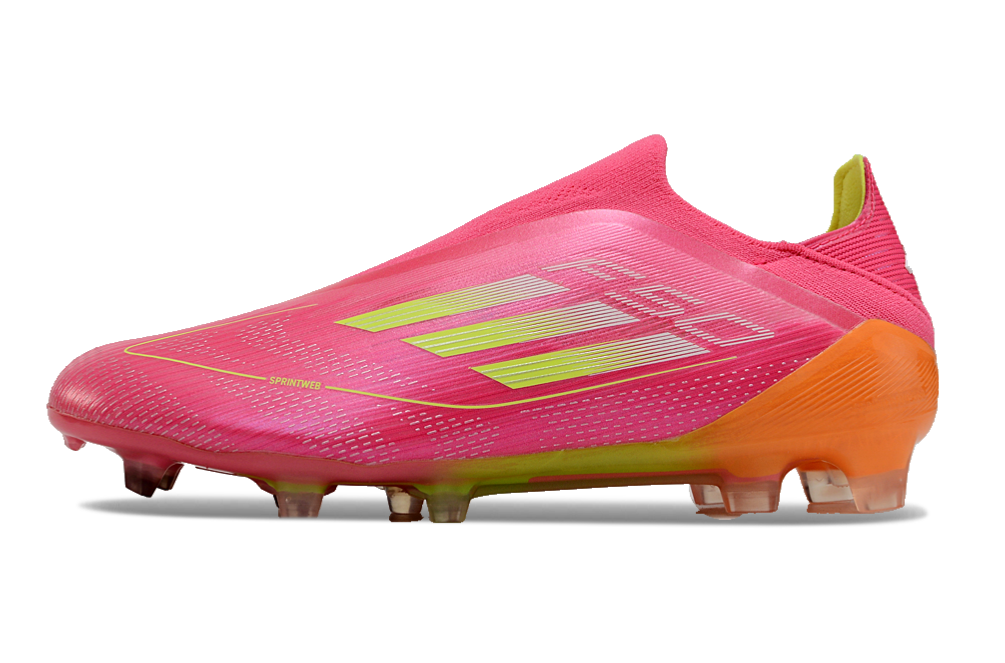 Adidas F50 Elite Laceless FG para terreno firme - Rosa/Amarillo/Naranja