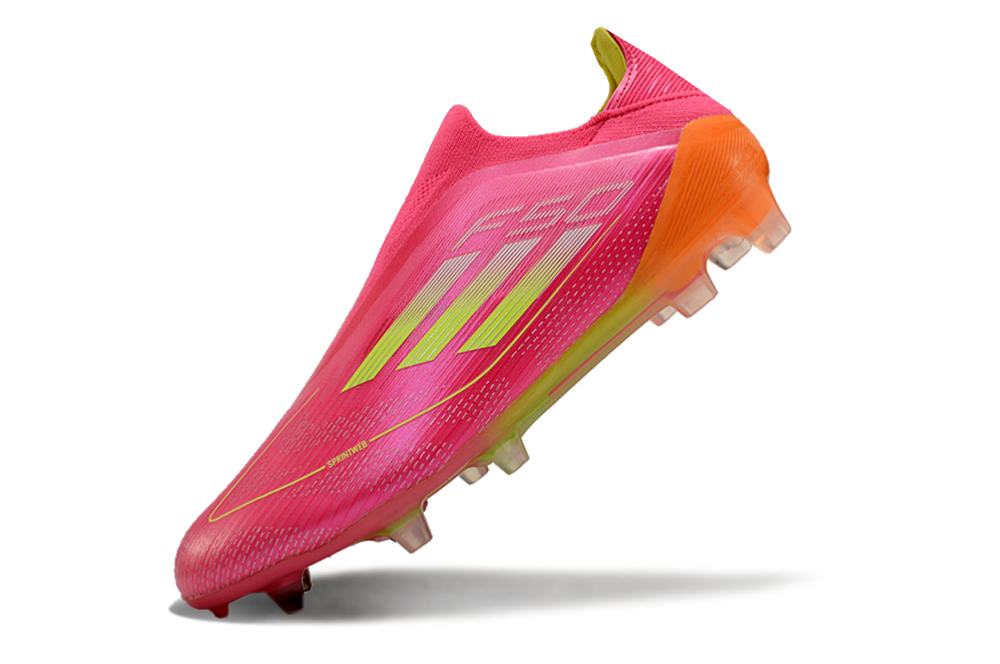 Adidas F50 Elite Laceless FG para terreno firme - Rosa/Amarillo/Naranja