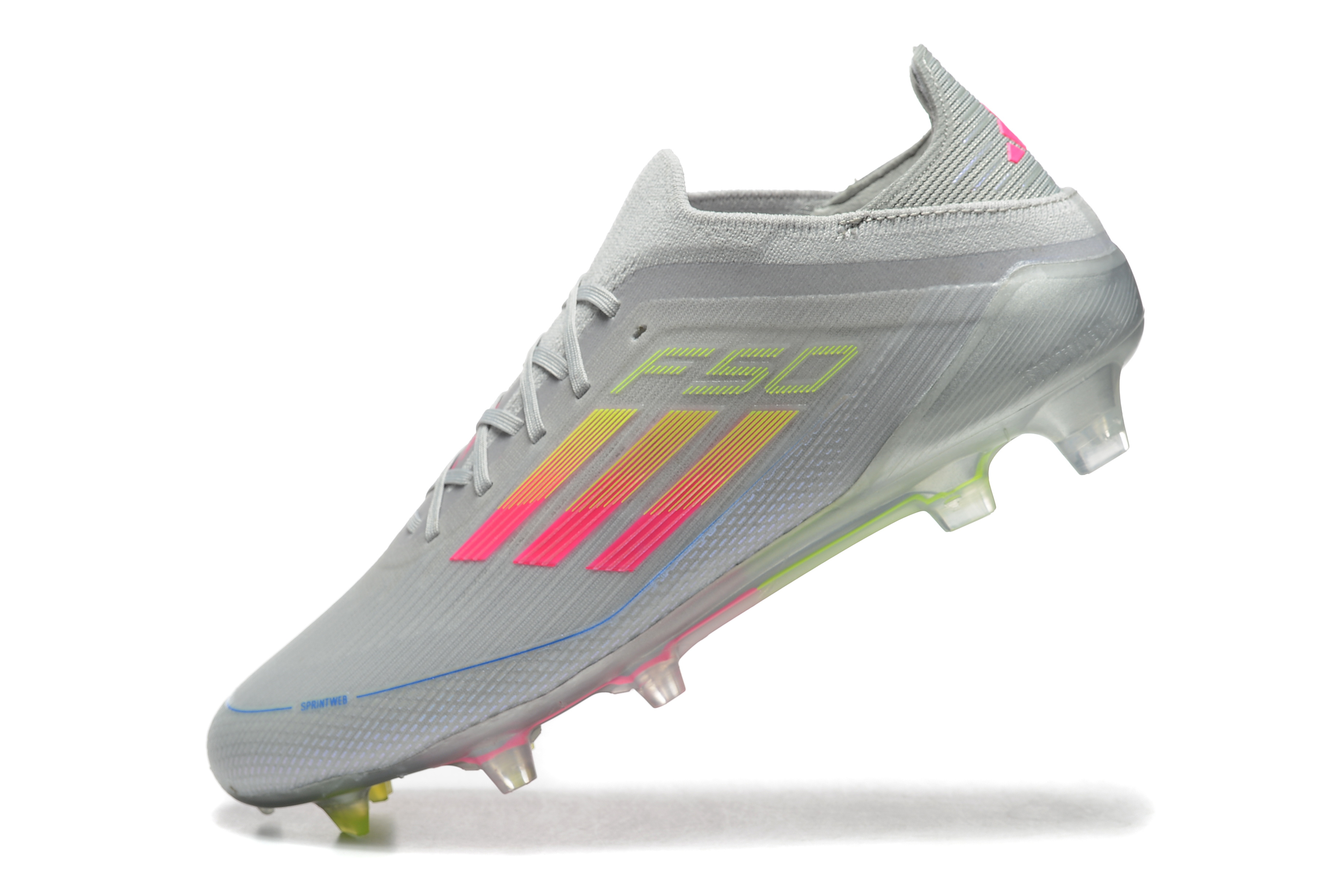  Adidas F50 Elite FG - Plateado/Amarillo/Rosa