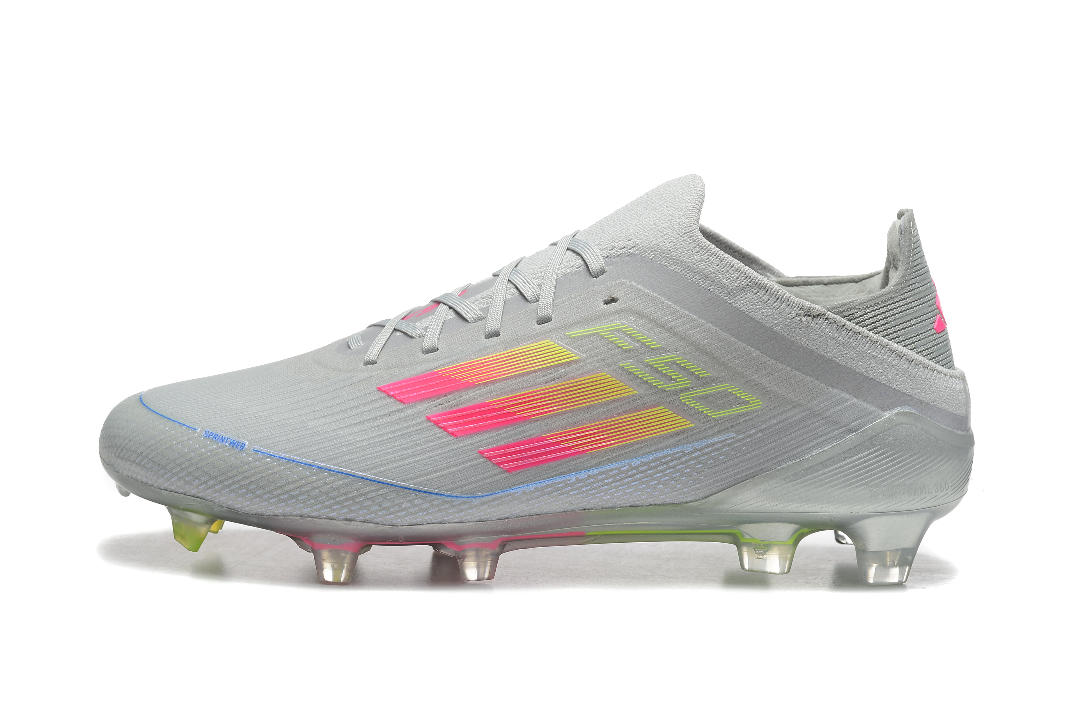  Adidas F50 Elite FG - Plateado/Amarillo/Rosa