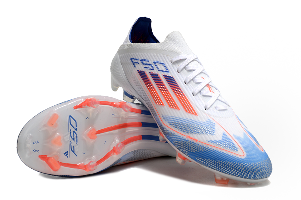  Adidas F50 Elite FG - Blanco/Azul/Naranja