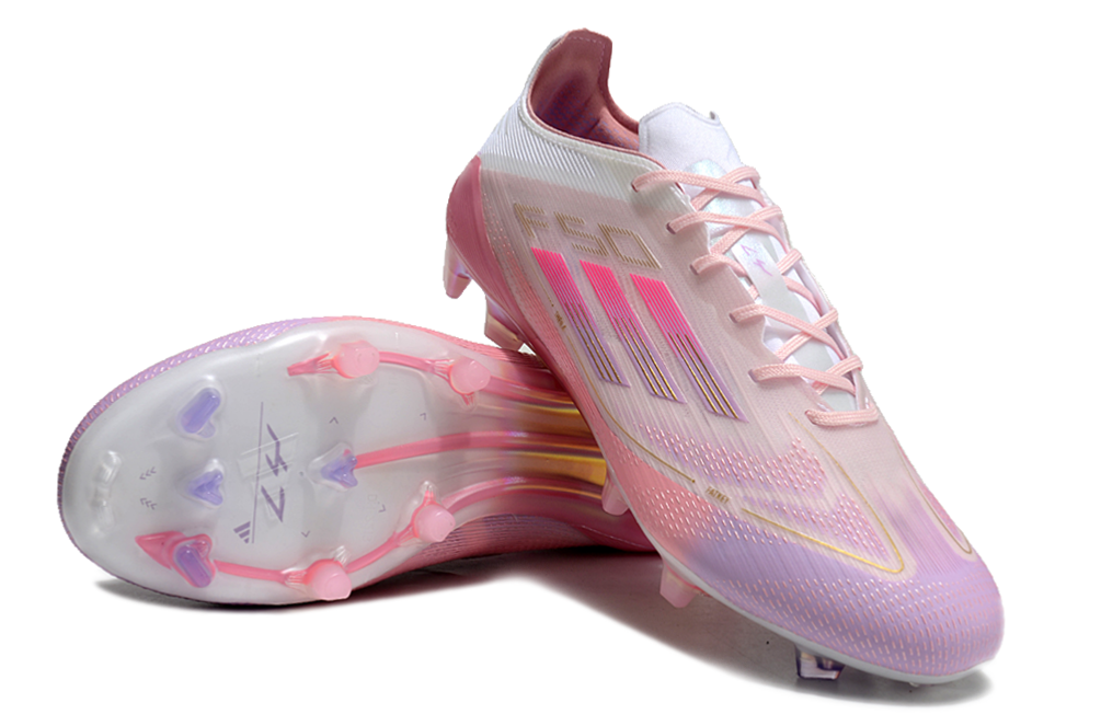  Adidas F50 Elite FG - Blanco/Rosa/Oro