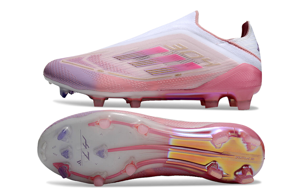  Adidas F50 Elite FG Laceless - Blanco/Rosa/Oro