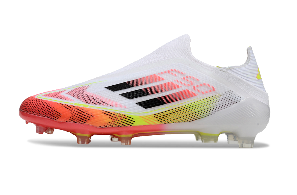  Adidas F50 Elite FG Laceless - Blanco/Negro/Amarillo Solar