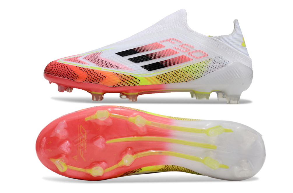  Adidas F50 Elite FG Laceless - Blanco/Negro/Amarillo Solar