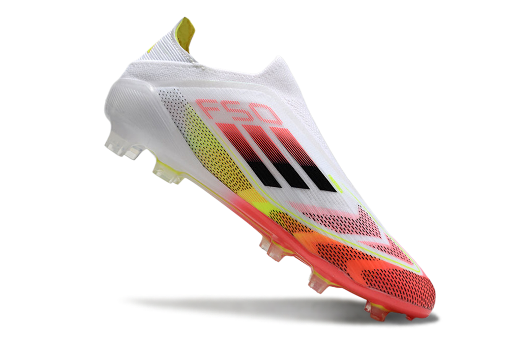  Adidas F50 Elite FG Laceless - Blanco/Negro/Amarillo Solar