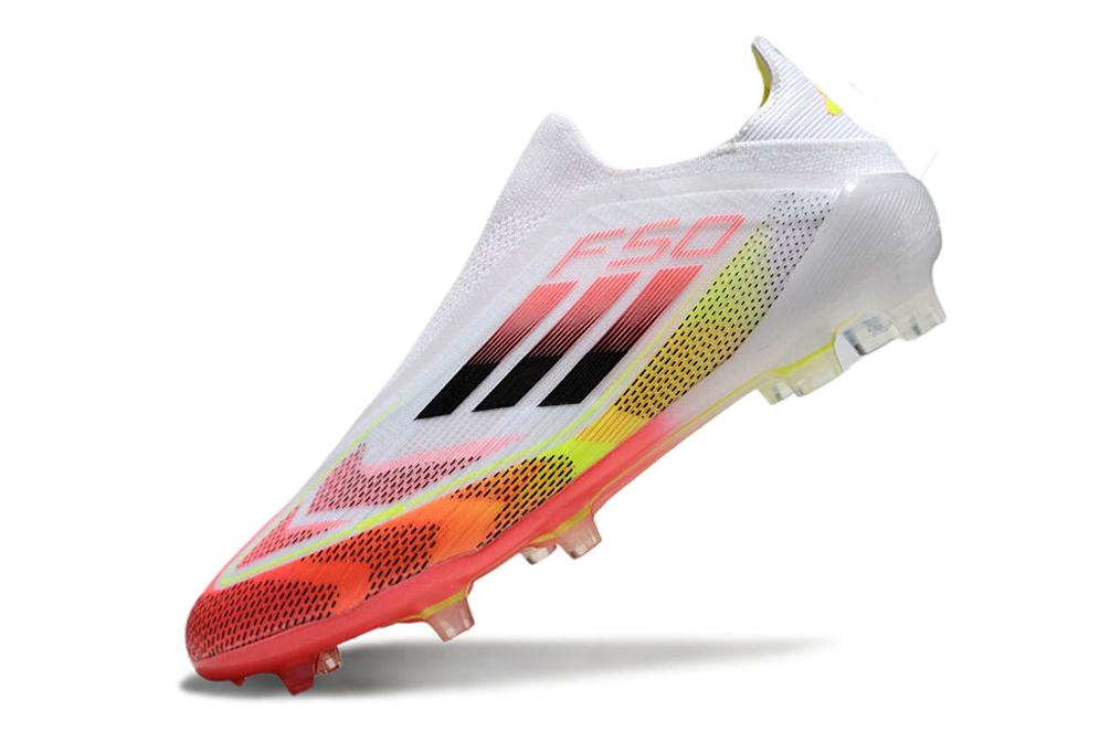  Adidas F50 Elite FG Laceless - Blanco/Negro/Amarillo Solar