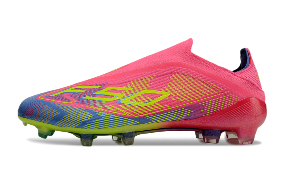  Adidas F50 Elite FG Laceless - Rosa Lúcido/Limón Lúcido/Azul Fusion