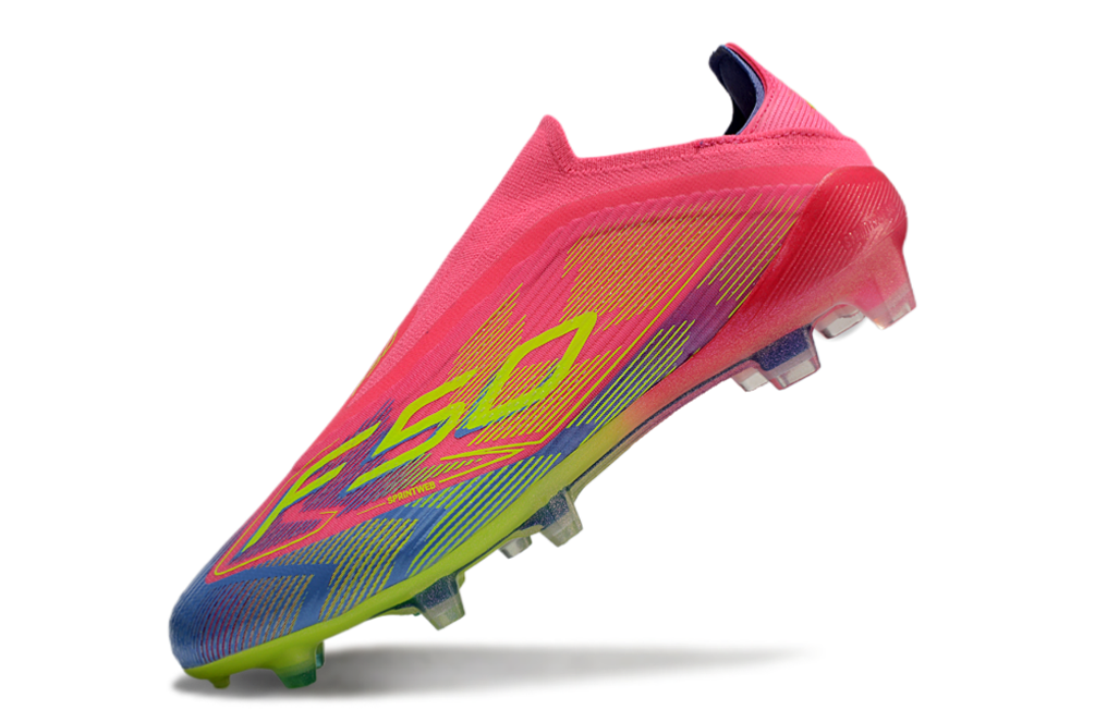  Adidas F50 Elite FG Laceless - Rosa Lúcido/Limón Lúcido/Azul Fusion