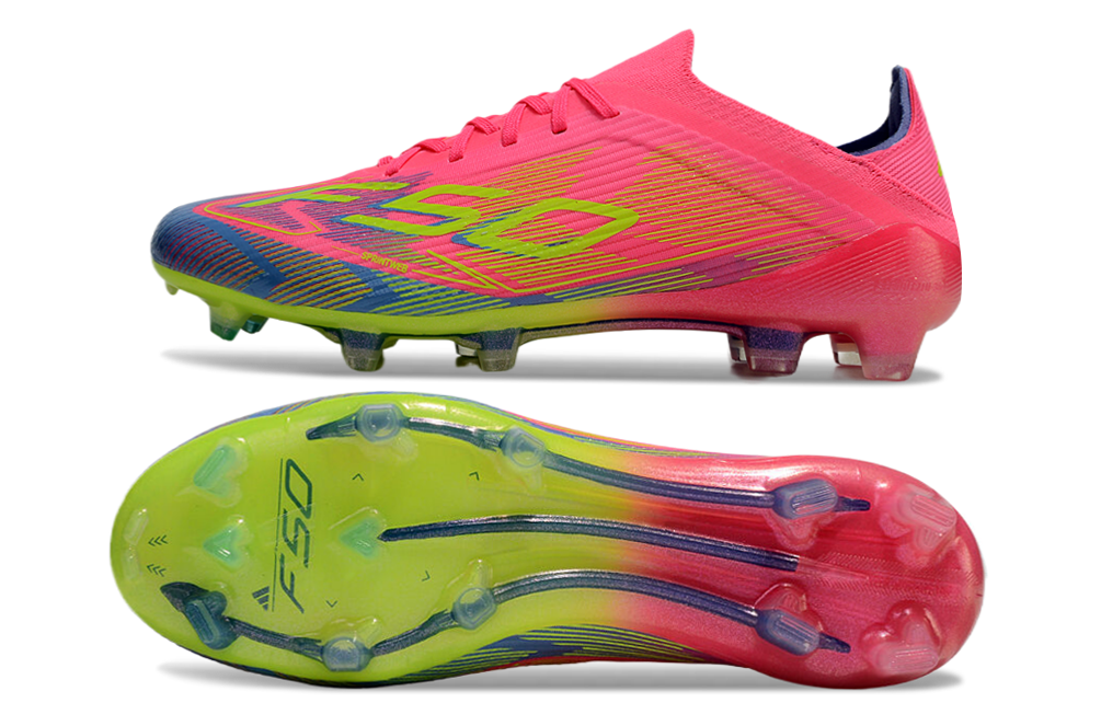  Adidas F50 Elite FG - Rosa Lúcido/Limón Lúcido/Azul Fusion