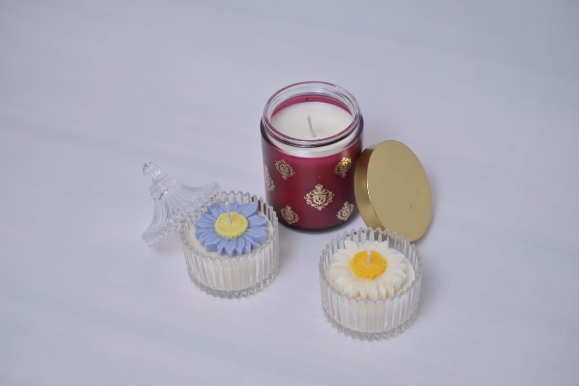 Three Candle set1 (Lavender fragrance)