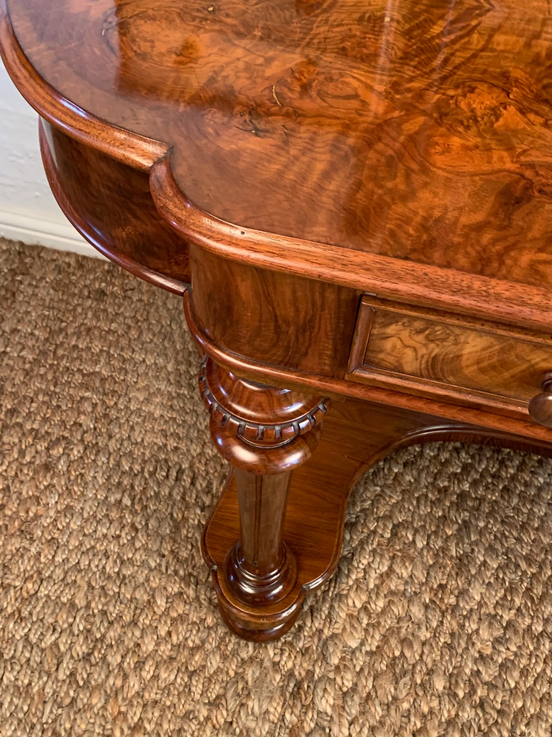 Victorian Burr Walnut Duchess Dressing Table