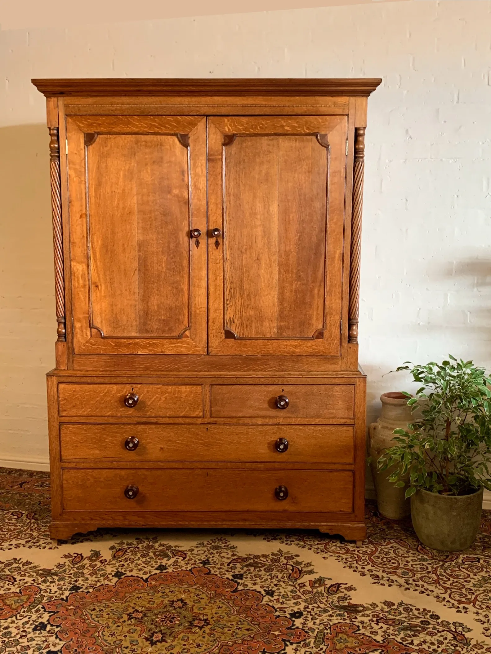 19th Century Oak Housekeepers Cupboard