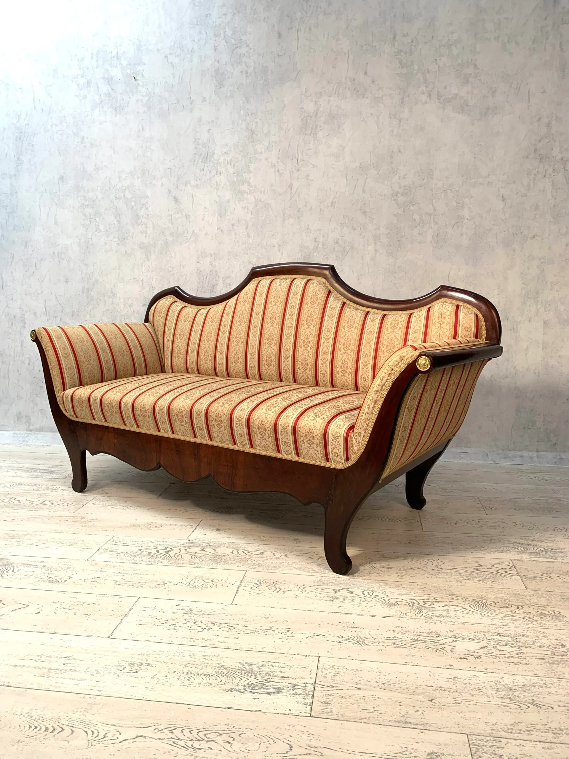 Antique Biedermeier Three Seater Sofa