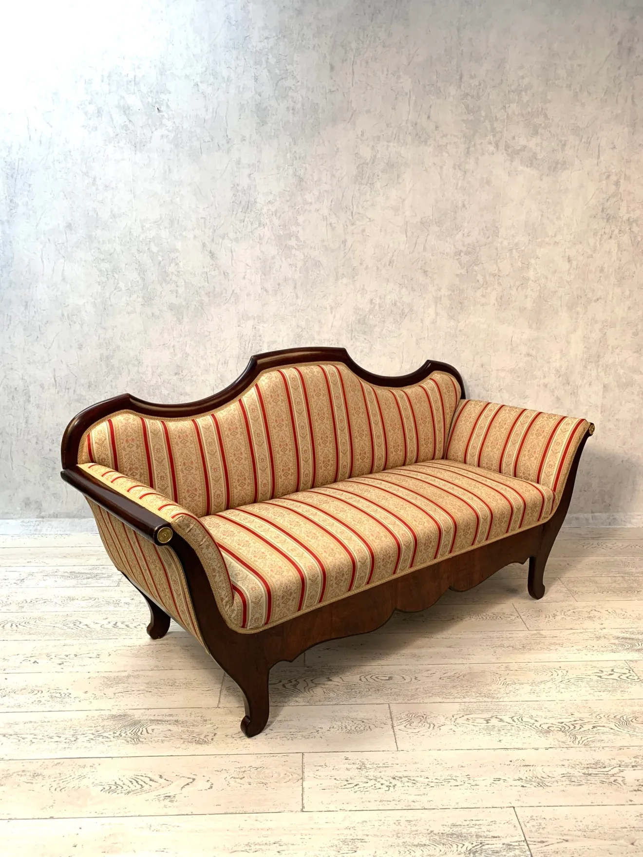 Antique Biedermeier Three Seater Sofa
