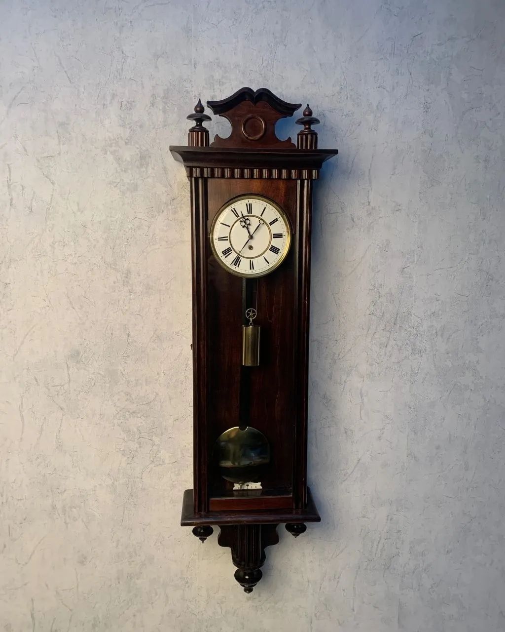 Biedermeier Vienna Regulator Wall Clock Circa 1850