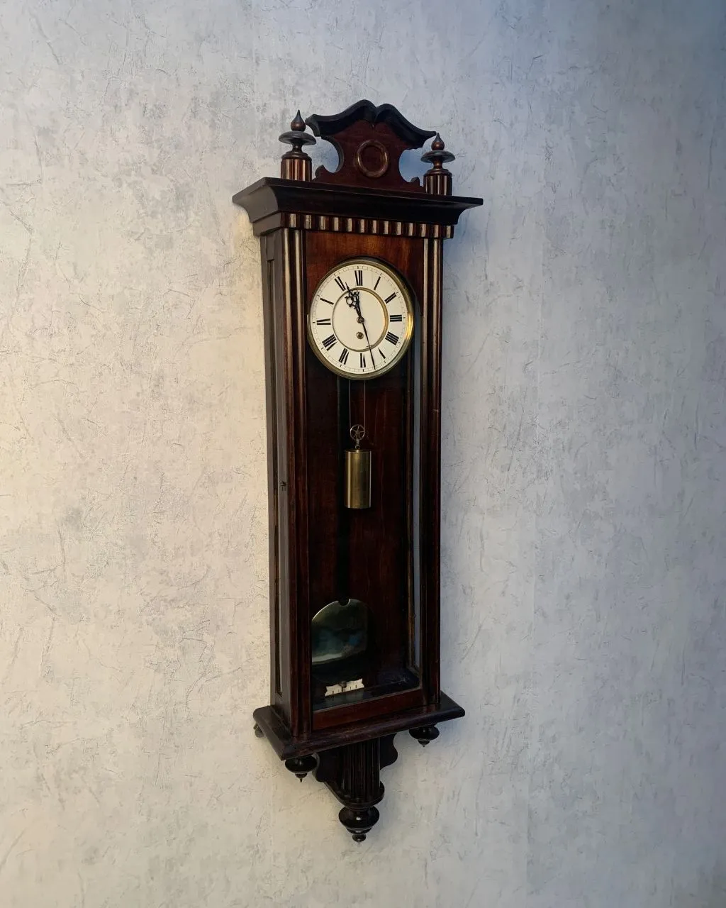 Biedermeier Vienna Regulator Wall Clock Circa 1850