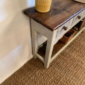 Antique Hungarian Rustic/ Paint Console Table