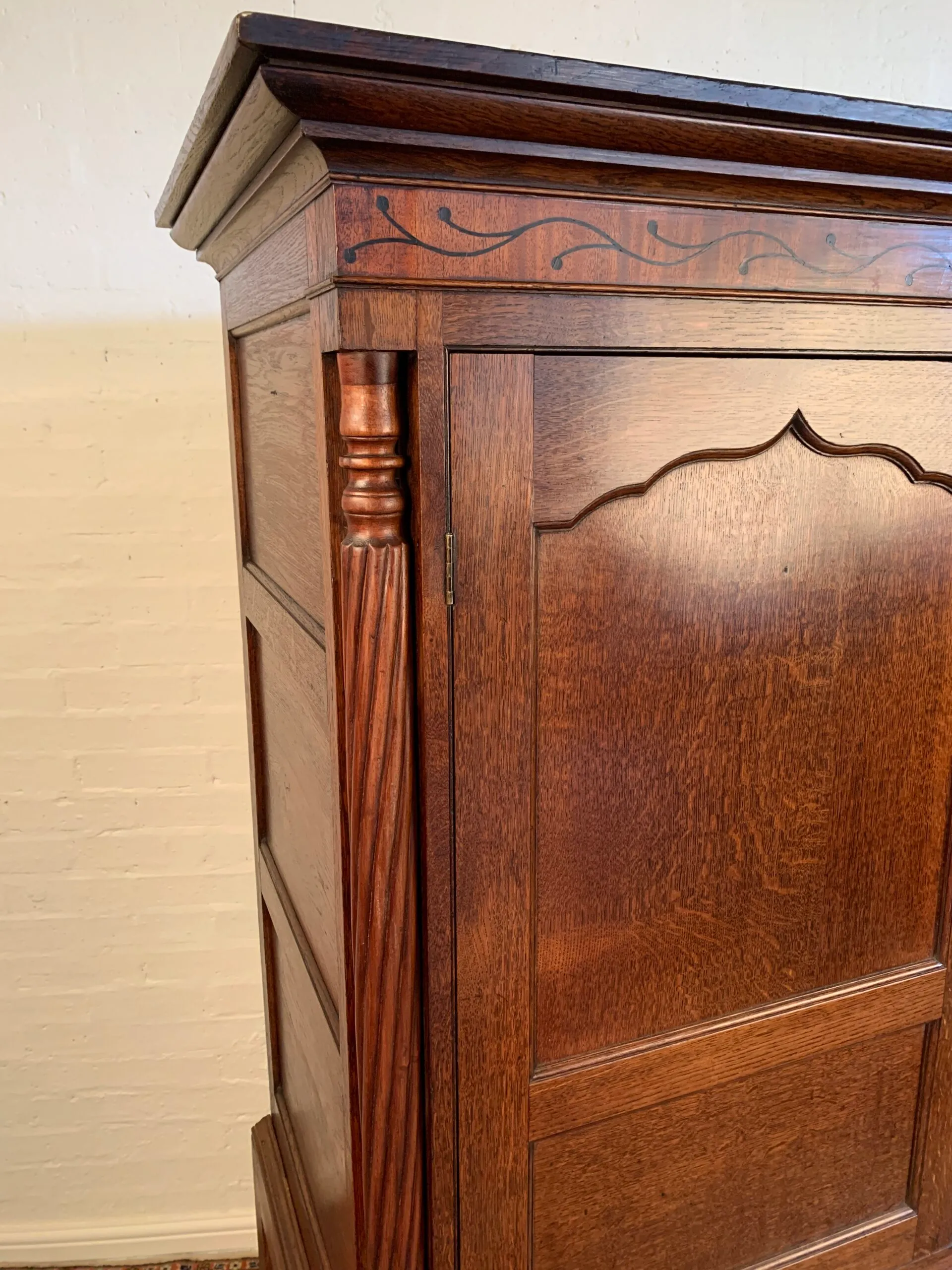 19th Century Welsh Oak Two Stage Press Cupboard