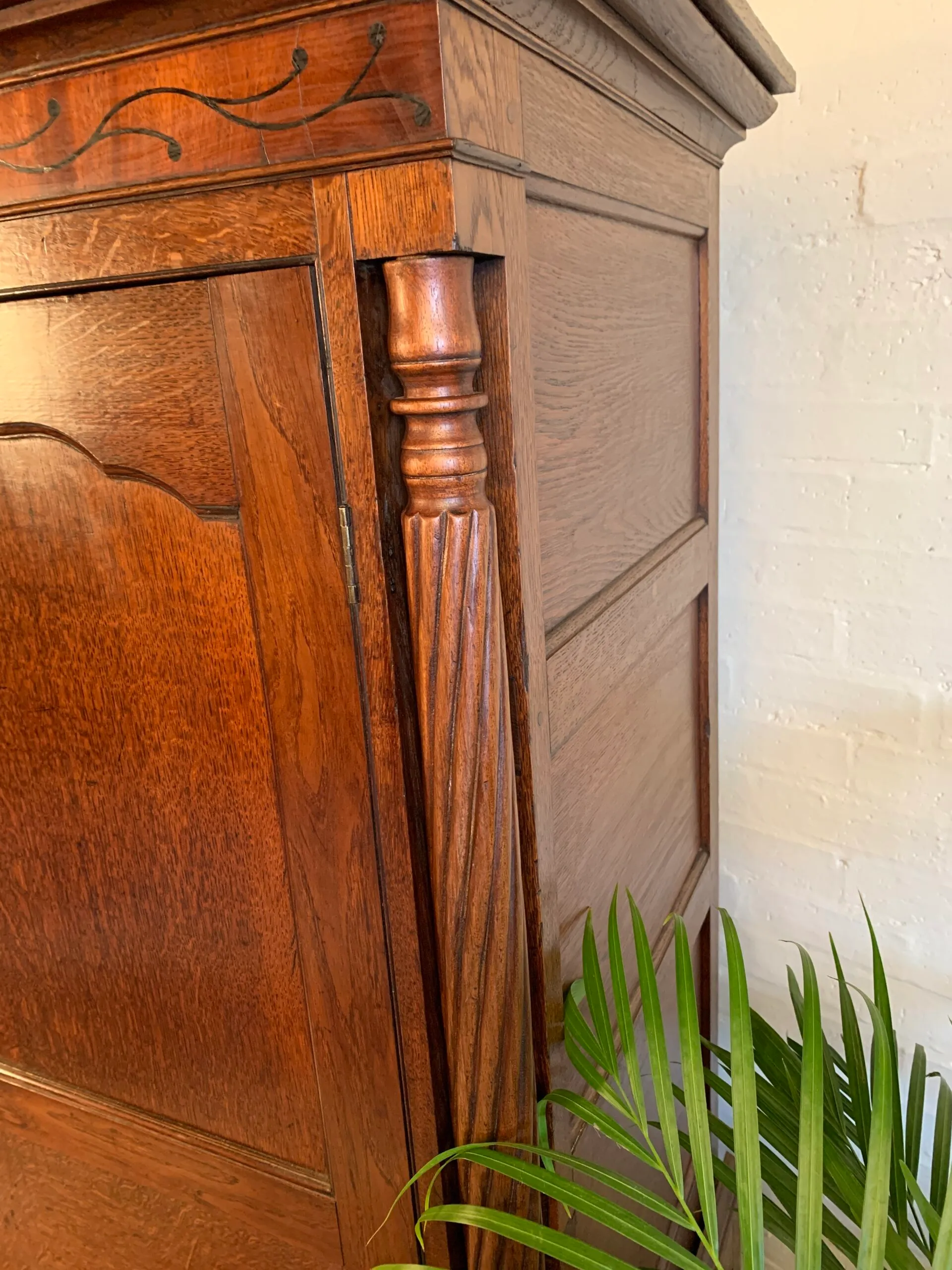 19th Century Welsh Oak Two Stage Press Cupboard