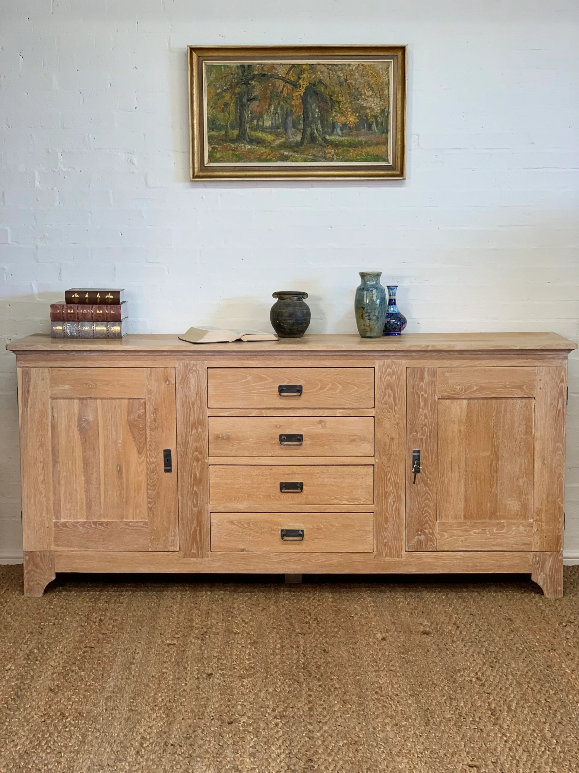 Beautiful Hand-Applied Limed Oak Sideboard