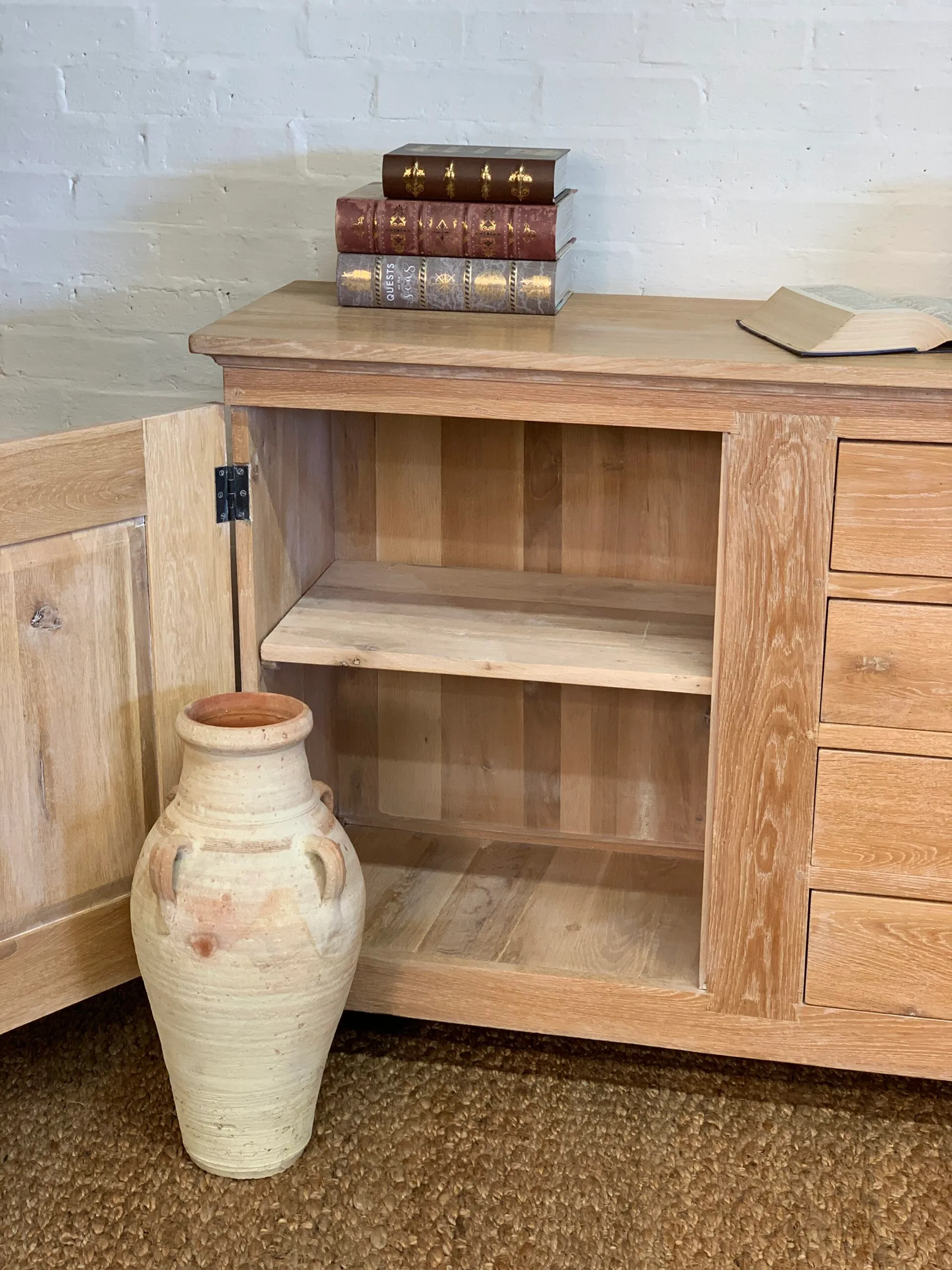 Beautiful Hand-Applied Limed Oak Sideboard