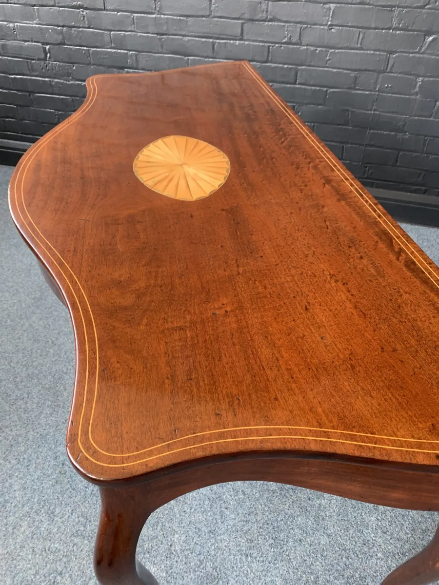 Fine George III Period Serpentine Side Table