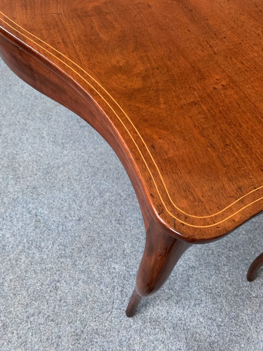 Fine George III Period Serpentine Side Table