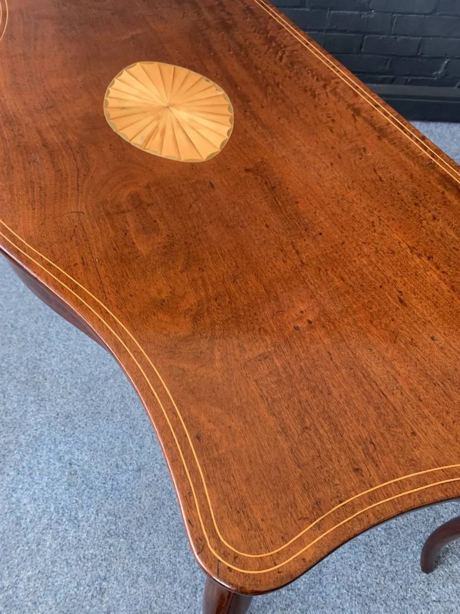 Fine George III Period Serpentine Side Table