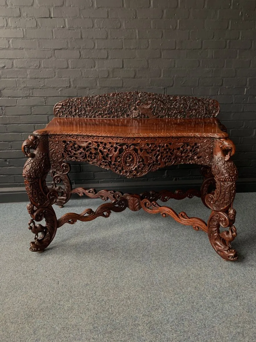 Magnificent 19th Century Anglo Indian Rosewood Console Table