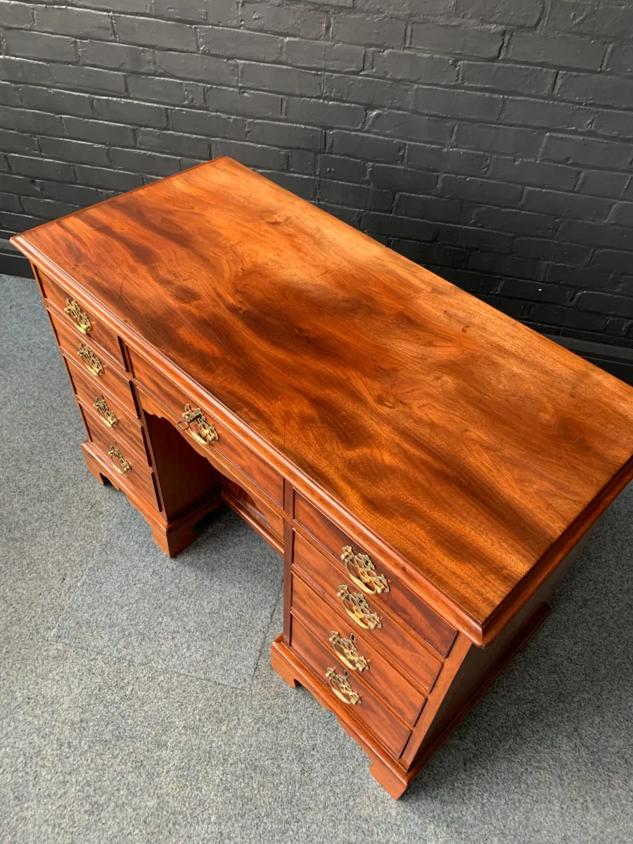 Victorian Mahogany Kneehole Desk