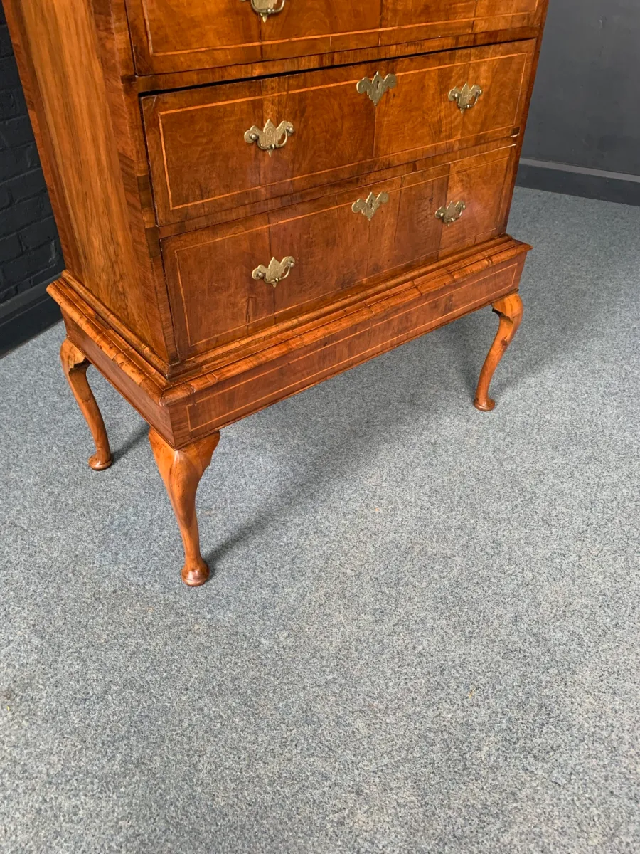 George II Walnut Chest On Stand